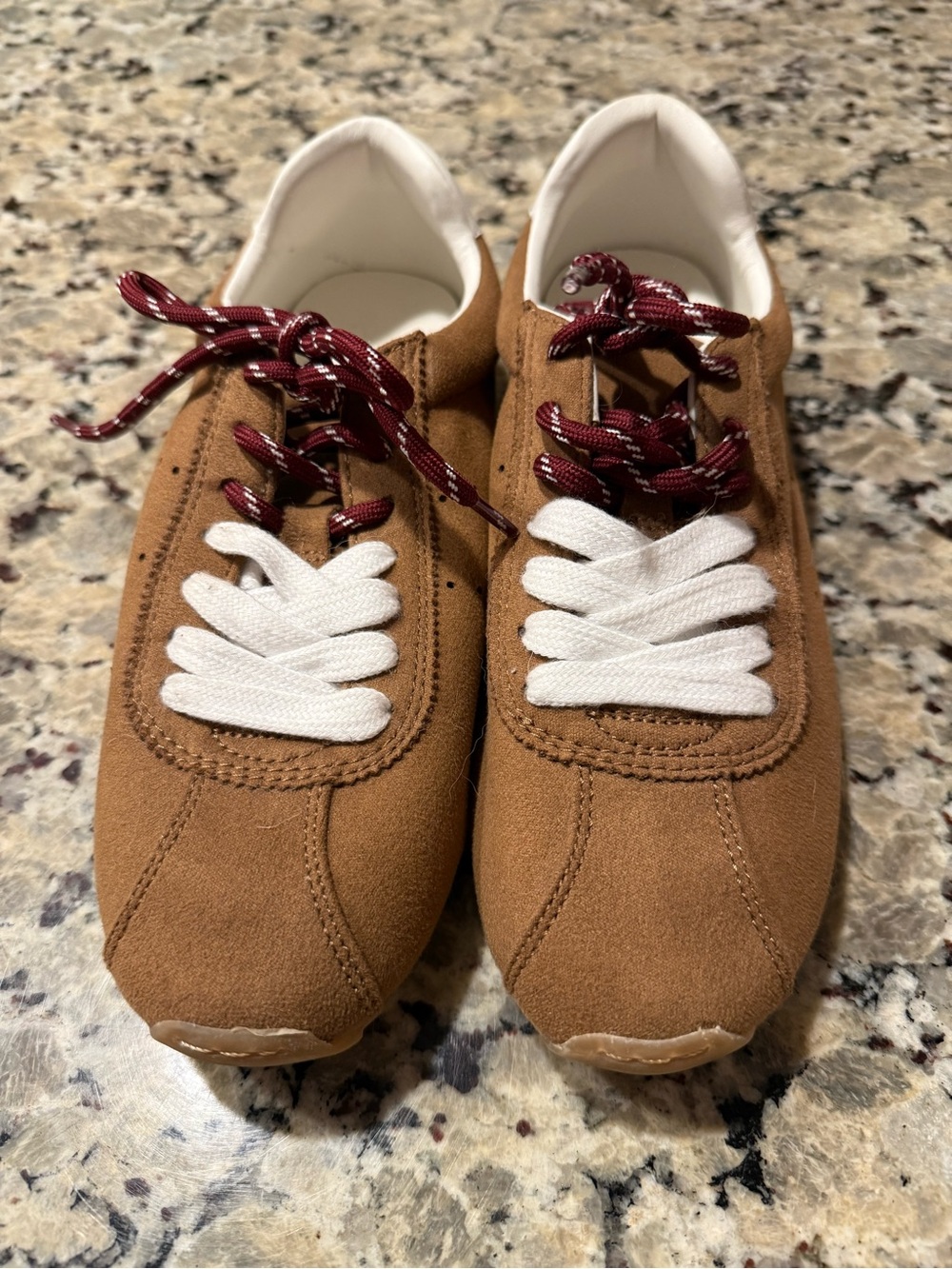 Universal Thread JoJo Sneakers with White and Burgundy Laces